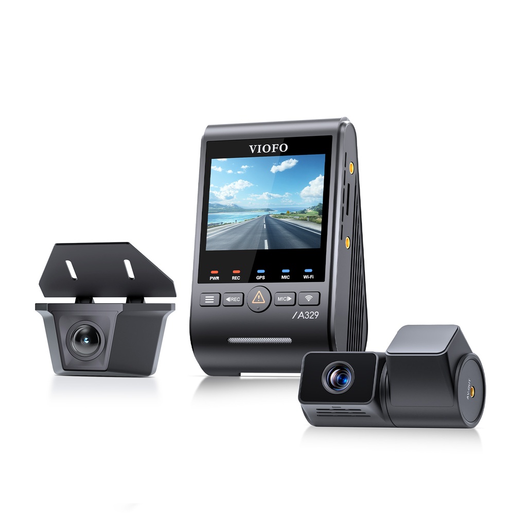 VIOFO A329TW 3CH Dash Cam (4K Front + 2K Waterproof Rear + 2K Telephoto)