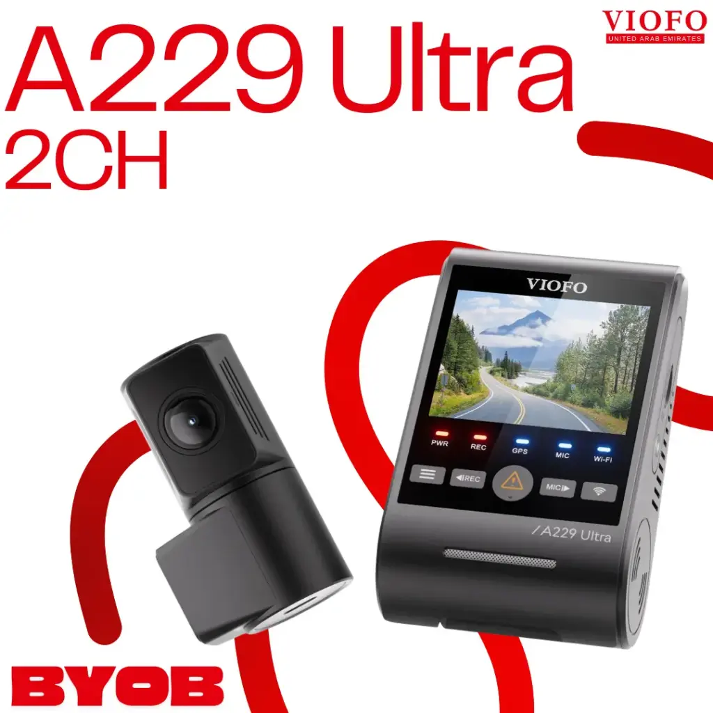 VIOFO A229 Ultra 2CH Bundle (128GB VIOFO Industrial Grade Memory Card, No Hardwire Kit (No Parking Mode), No BTR200 Bluetooth Remote)