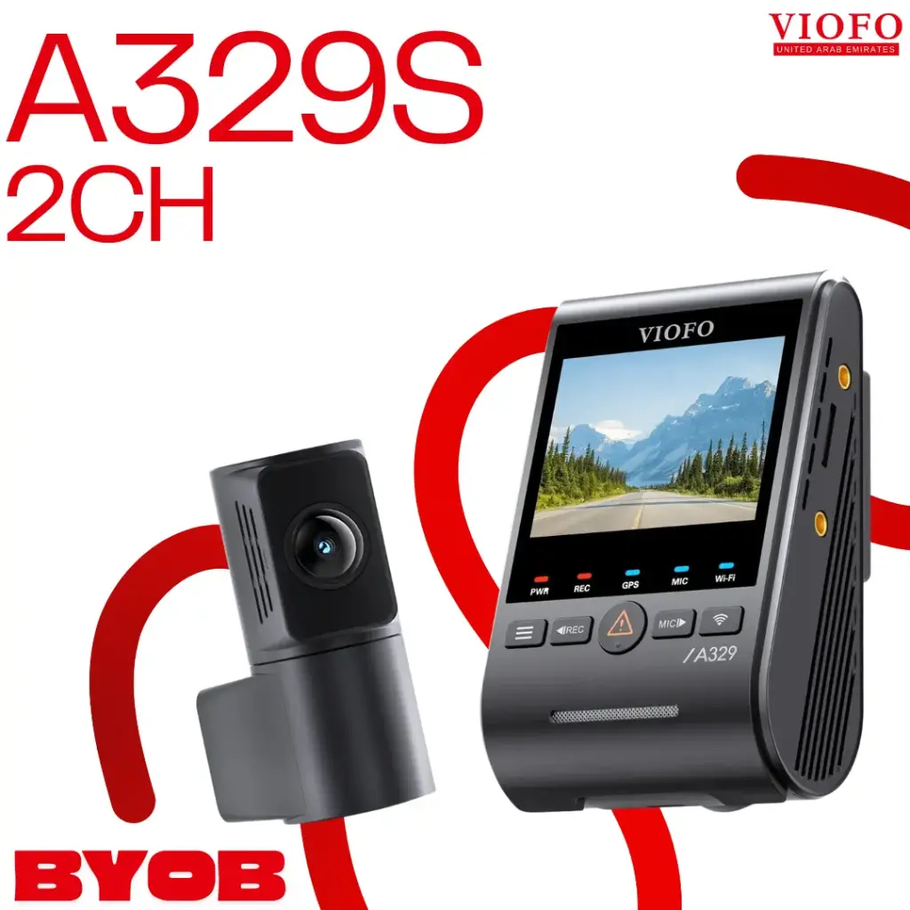 VIOFO A329S 2CH Bundle (128GB VIOFO Industrial Grade Memory Card, No Hardwire Kit (No Parking Mode), No BTR200 Bluetooth Remote)
